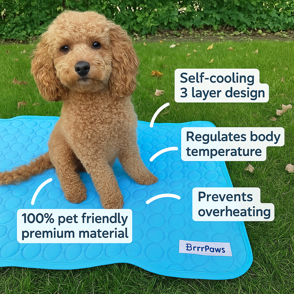 BrrrPaws™ | Self Cooling Dog Mat