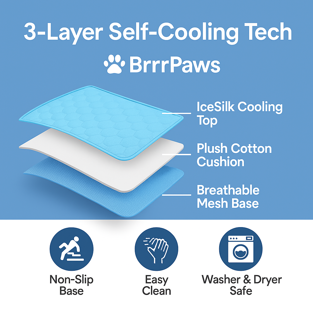BrrrPaws™ | Self Cooling Dog Mat